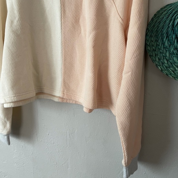 MADEWELL MWL Airyterry Colorblock Crop Sweatshirt - Picture 5 of 9